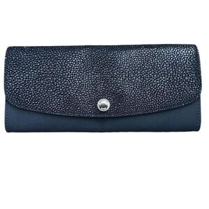Michael Kors Juliana Saffiano Leather Large Flap Wallet - Navy